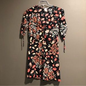 H&M Button Down Crepe Floral Dress Size 4